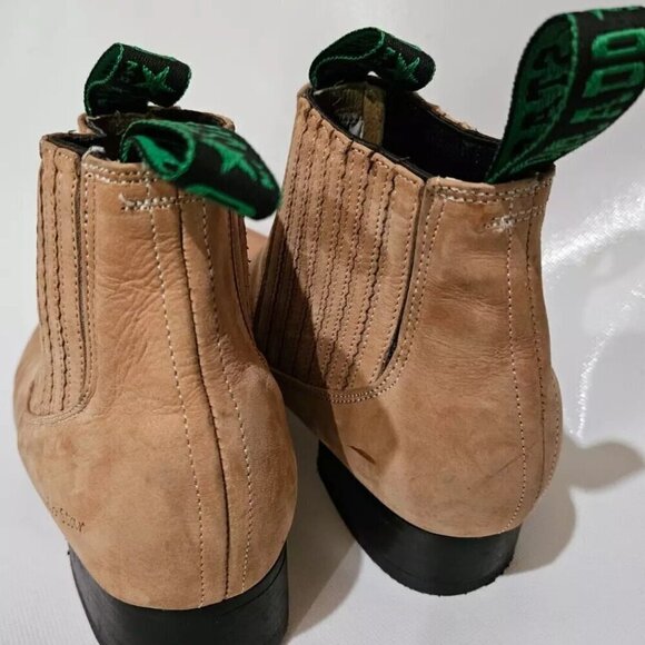 Dorado Star Brown Leather Ankle Booties Boots Western Bohemian Women's 23 MX - Picture 5 of 10